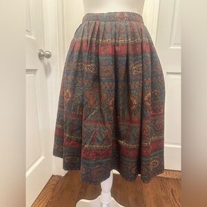 Ralph Lauren Paisley Patterned Skirt 100% wool